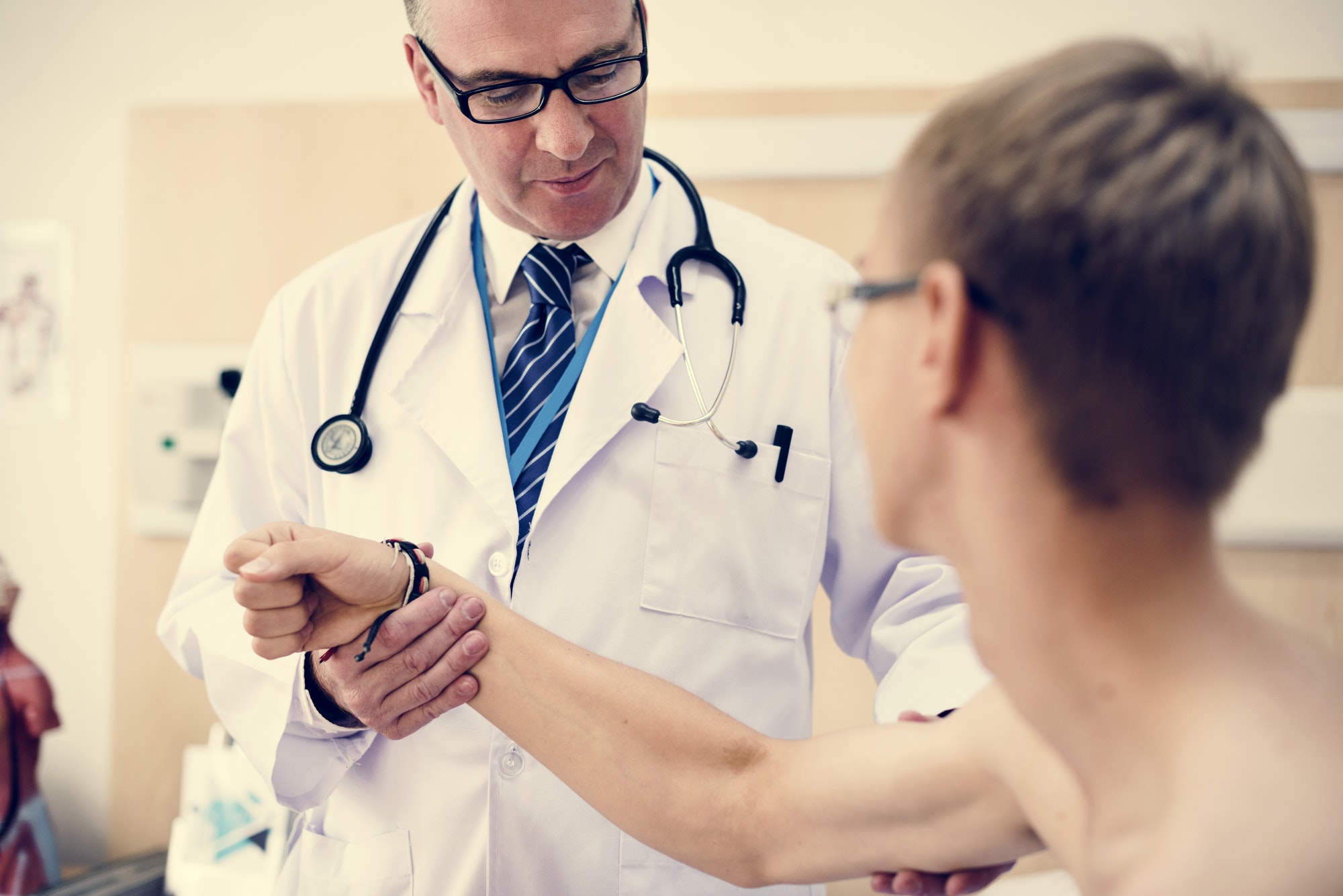 Doctor checking up a patient